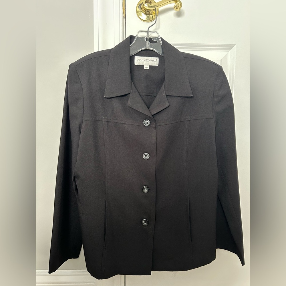 Sandro Black Blazer Jacket Size 12P